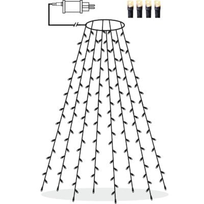 Kerstboomverlichting serie LED - LED - 160 lichtbronnen - 10 cm