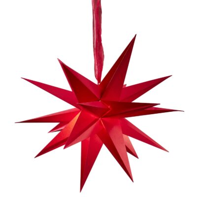 Pappersstjärna December Röd 35cm