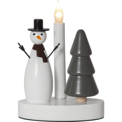 Adventsljusstake Christmas Joy - Vit - 21cm