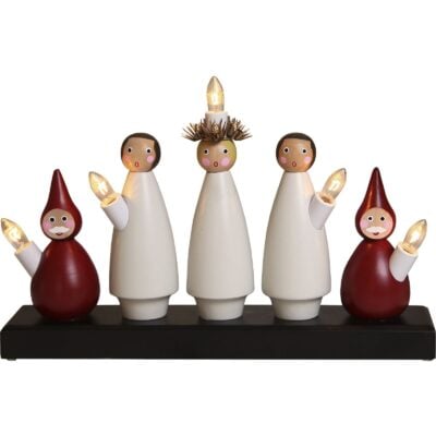Adventsljusstake luciakör - Multi - 22cm