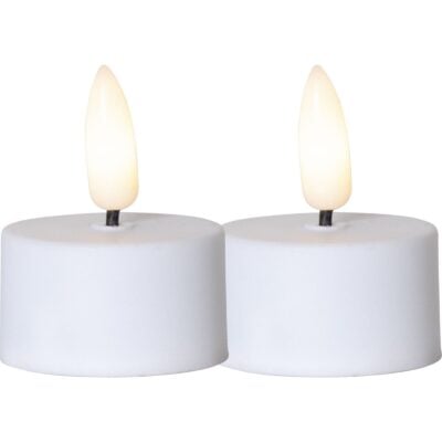 Star Trading – LED Värmeljus 2-pack Flamme – 5cm – Vit