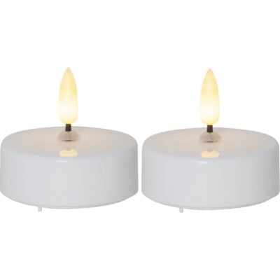Star Trading – LED Värmeljus 2-pack Flamme – 5.5cm – Vit
