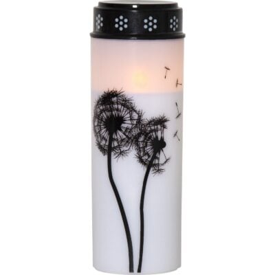 Star Trading – LED Gravljus Dandelion – 21cm – Vit
