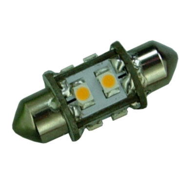Spollampa 12V/24V 0.9W 31mm LED