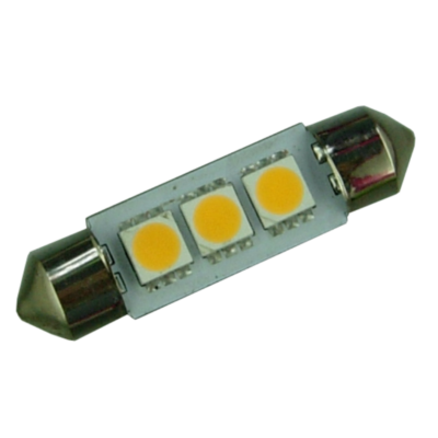 Spollampa 12V/24V 0.5W 37mm LED