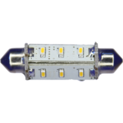 Spollampa 12V/24V 1W 37mm LED