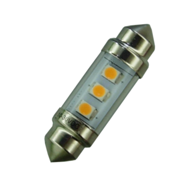 Spollampa 12V/24V 0.6W 37mm LED