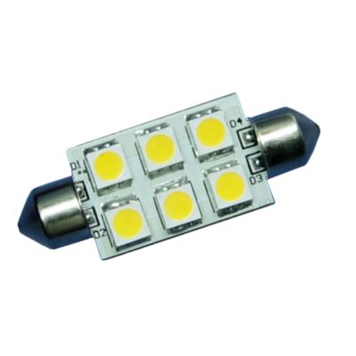 Spollampa 12V/24V 1W One side 42mm LED