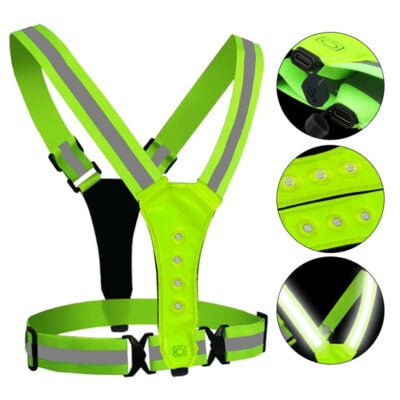 LED Reflexväst – SportGlo White & Red
