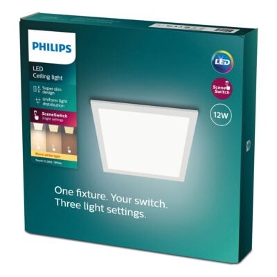 Philips – Touch ceiling CL560 SS SQ 12W 27K W HV06