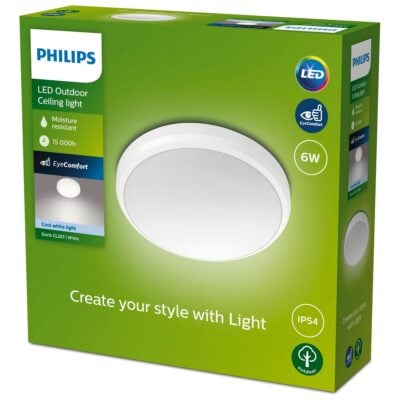 Philips – Doris Ceiling 6W 40K White IP54 HV