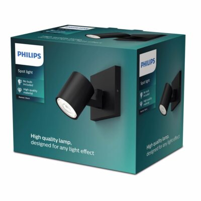 Philips – RUNNER single spot black 1x20W 230V